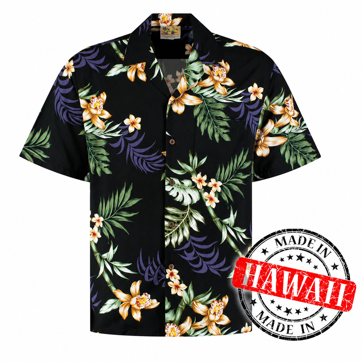 Hawaii shirt heren zwart – tropisch overhemd heren | aloha shirt