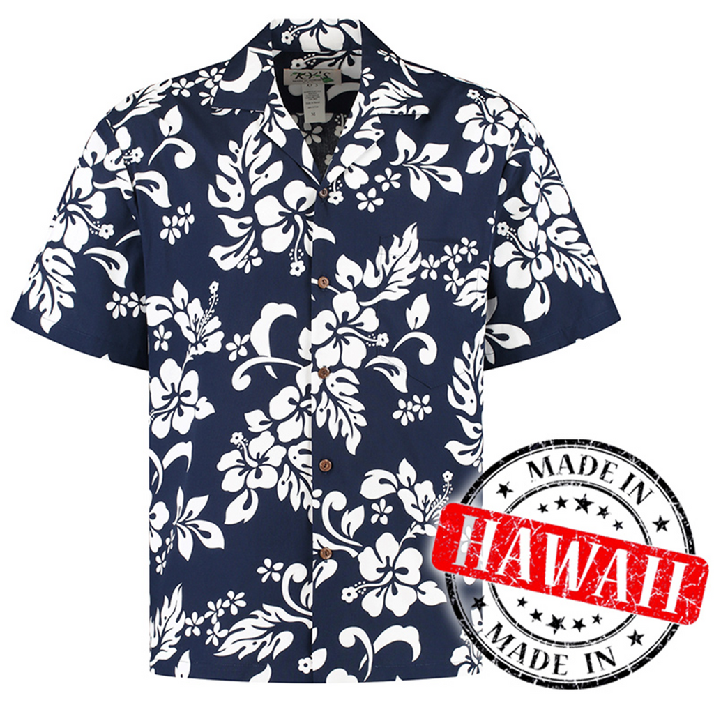 Hawaii Bloemen Blauw – Hawaii shirt voor heren | Original Aloha