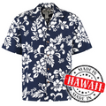 Hawaii Bloemen Blauw – Hawaii shirt voor heren | Original Aloha