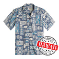 Tapa Blauw – Hawaii shirt voor heren | Original Aloha