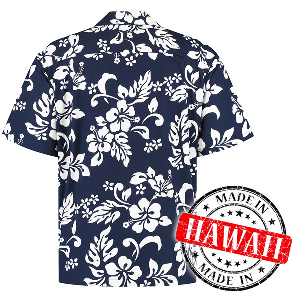Hawaii Bloemen Blauw – Hawaii shirt voor heren, foto 2