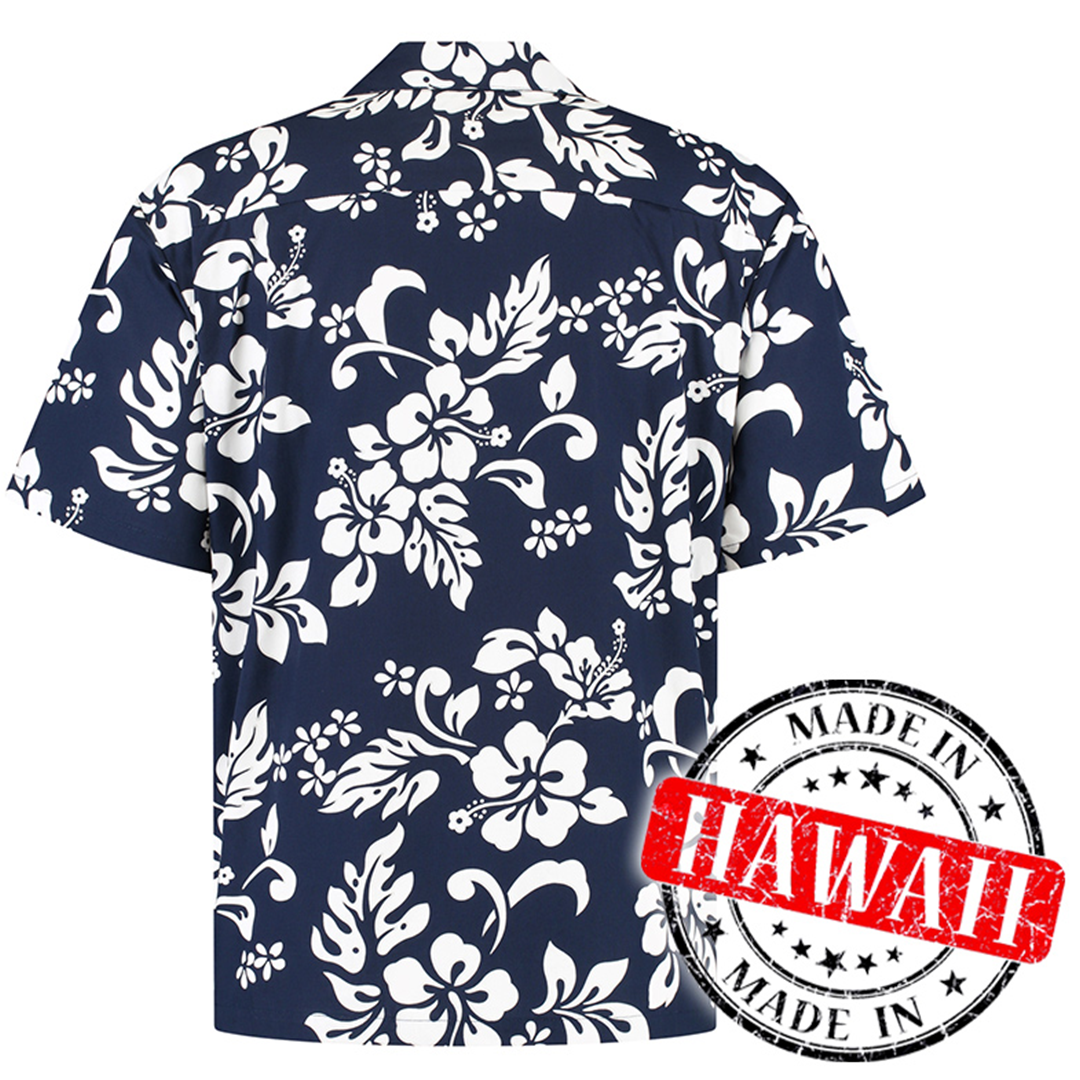 Hawaii Bloemen Blauw – Hawaii shirt voor heren, foto 2