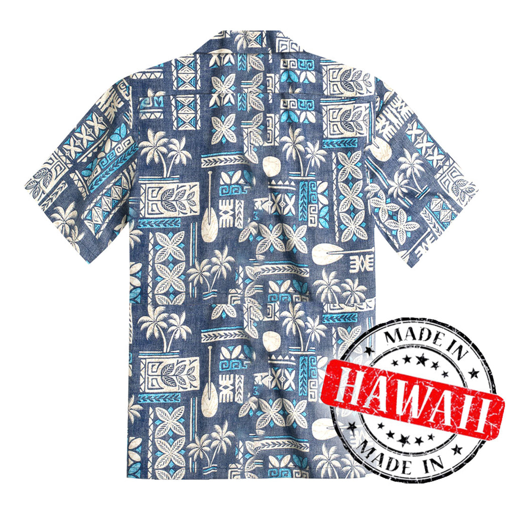 Tapa Blauw – Hawaii shirt voor heren, foto 2