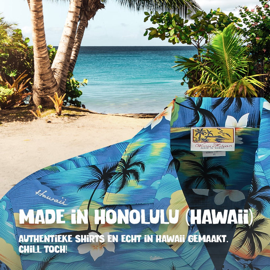 Tropisch Hawaii Blauw – Hawaii shirt voor heren, foto 5