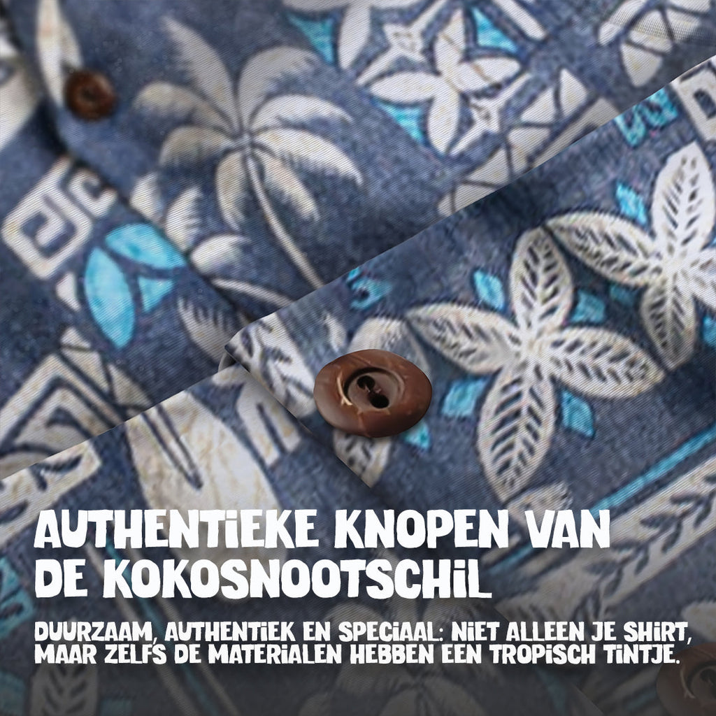 Tapa Blauw – Hawaii shirt voor heren, foto 3
