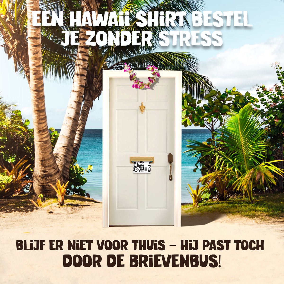 Tropisch Hawaii Blauw – Hawaii shirt voor heren, foto 7