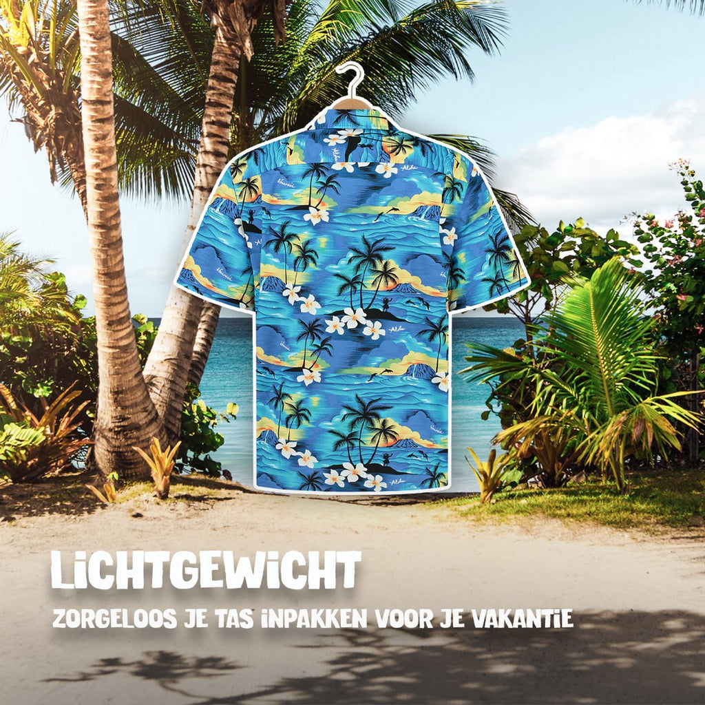 Tropisch Hawaii Blauw – Hawaii shirt voor heren, foto 6