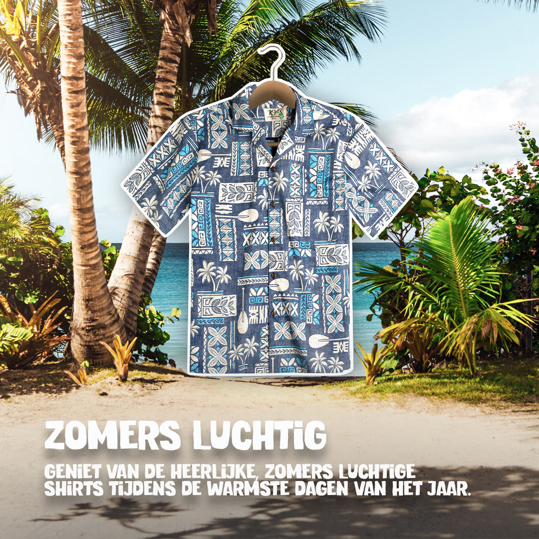 Tapa Blauw – Hawaii shirt voor heren, foto 6