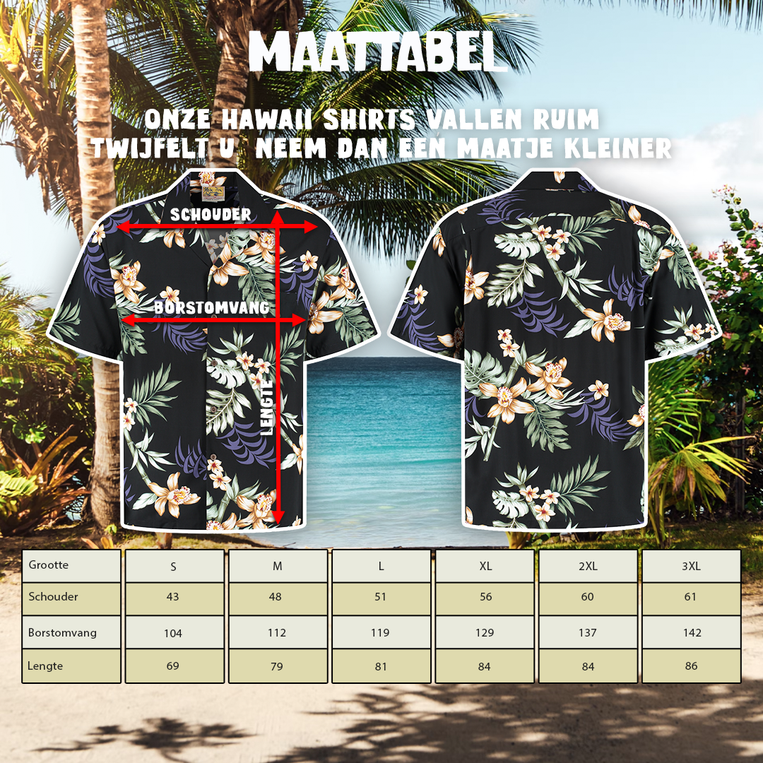 Hawaii shirt heren zwart – tropisch overhemd heren | aloha shirt Hawaii shirt heren zwart – tropisch overhemd heren | aloha shirt