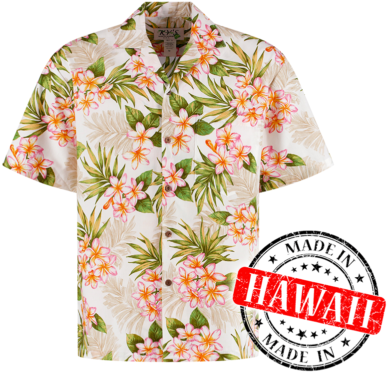 Tropisch Wit – Hawaii shirt voor heren | Original Aloha